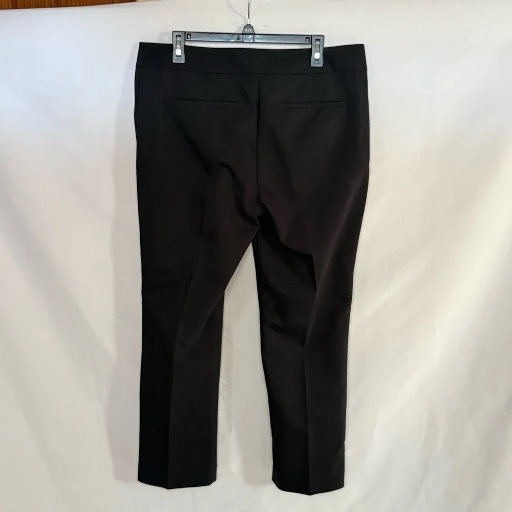 Ann Taylor Black Sailor Button Ankle Pants Size 12 EUC